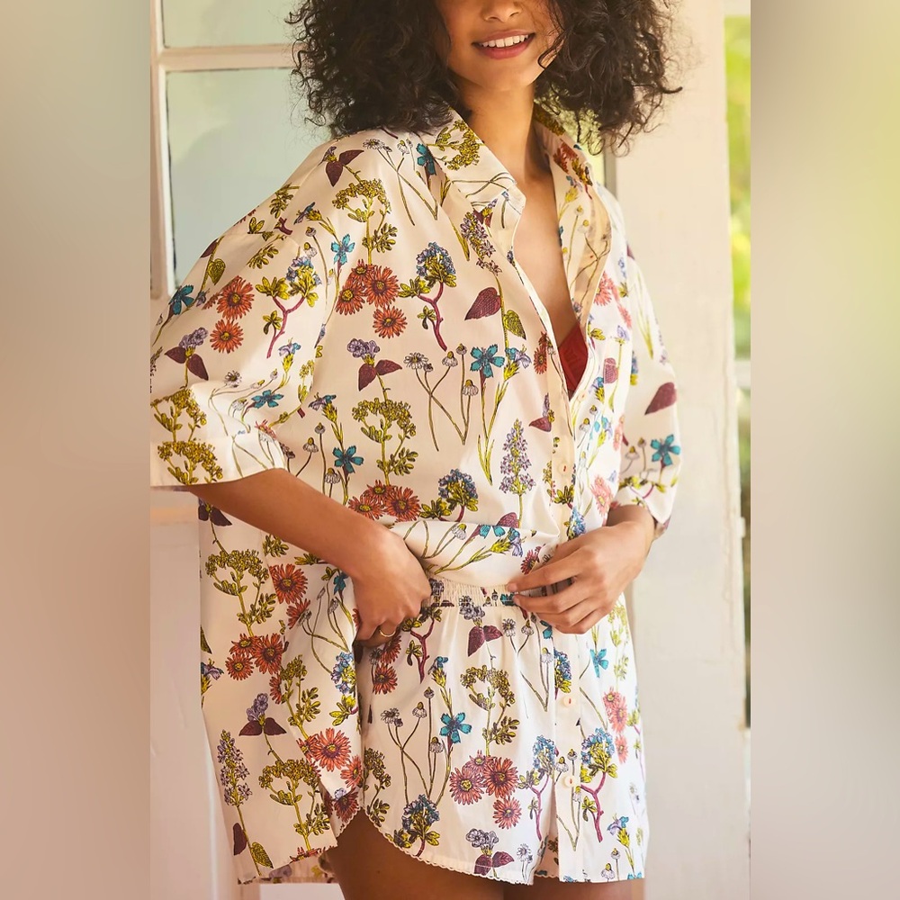Anthropologie cotton pajama top
